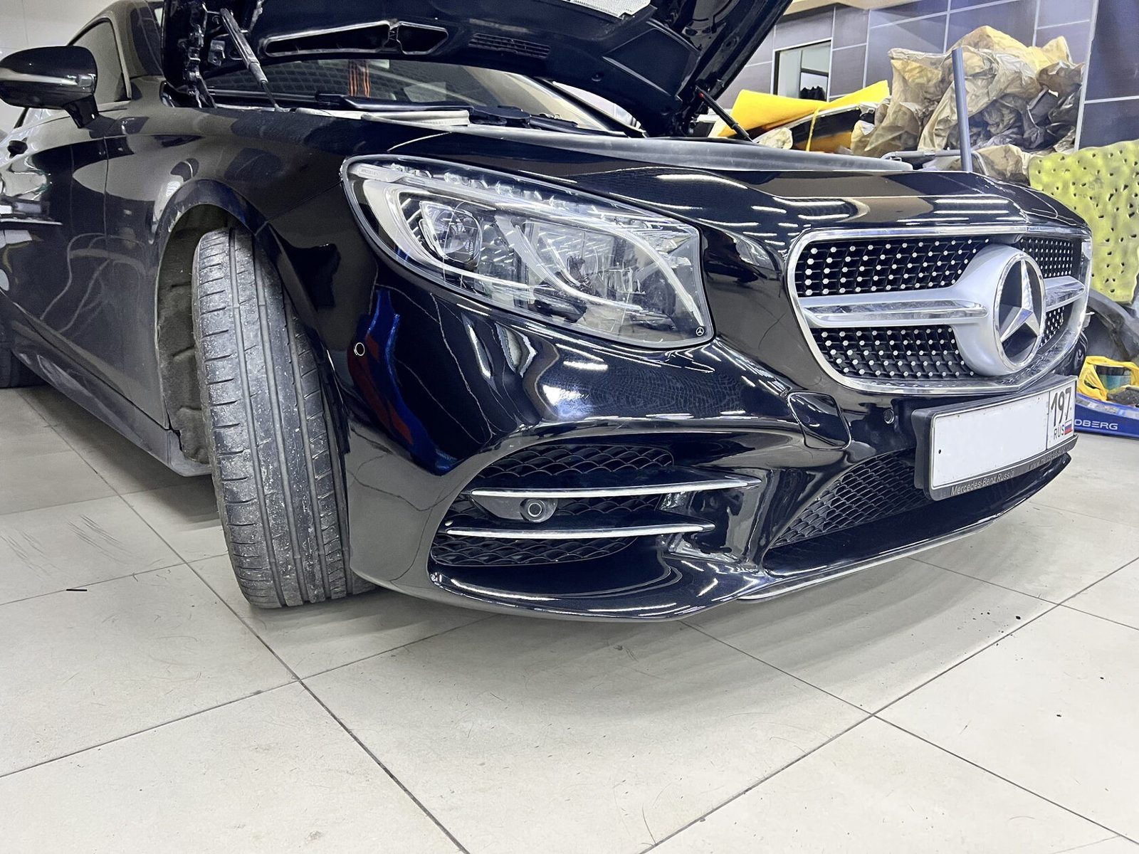 Покраска переднего бампера Mercedes S-Coupe — фотоотчёт